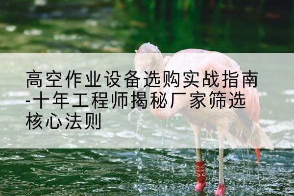 长武剪叉式升降机厂家-高空作业设备选购实战指南-十年工程师揭秘厂家筛选核心法则