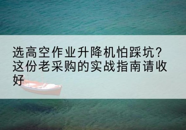 长武高空作业升降机厂家推荐-选高空作业升降机怕踩坑？这份老采购的实战指南请收好